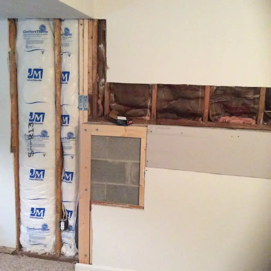 Wall insulation replacement during Contents Cleaning & Restoration in South Charleston